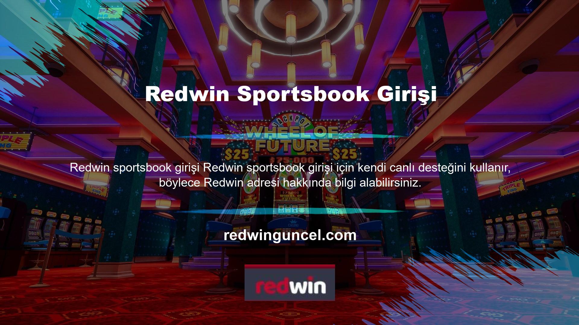 Redwin spor bahisleri yerinde bahis yapma imkanı sunuyor